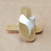 L'Amour Girls White Glitter Thong Sandal - Petitfoot.com