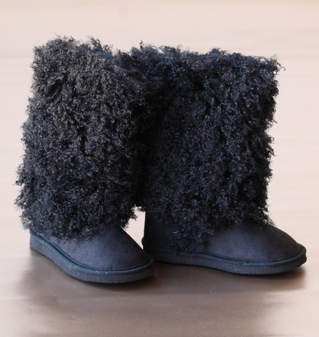 L'Amour Girls Faux Shearling Boots