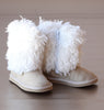 L'Amour Girls Tan Faux Shearling Boots