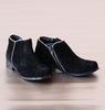 L'Amour Girls Black Corduroy Ankle Boots