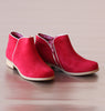 L'Amour Girls Red Corduroy Ankle Boots