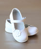 L'Amour Girls Sporty White Flower Power Mary Jane