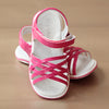 L'Amour Girls Fuchsia Lattice Sandal