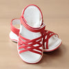 L'Amour Girls Red Lattice Sandal