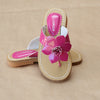 L'Amour Girls Patent Fuchsia Flower Thong Sandal - Petitfoot.com