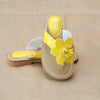 L'Amour Girls Patent Yellow Flower Thong Sandal - Petitfoot.com