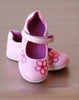 L'Amour Girls Pink Sporty Mesh Embroidered Mary Jane
