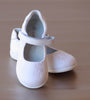 L'Amour Girls White Sporty Mesh Embroidered Mary Jane