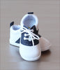 Angel Baby Boys Navy Leather Lace Up Saddle Oxford Shoe
