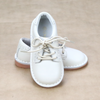 Rowan Boys Classic Cream Leather Lace Up Shoes For Easter And Sunday Bests