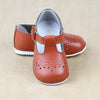 Angel Baby Girls Cinnamon T-Strap Leather Mary Janes at Petit Foot
