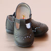 Angel Baby Girls T-Strap Black Leather Mary Janes