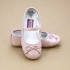 Alia Toddler Girls Classic Pearl Pink Leather Ballet Flats - Ballerina Flats - Petitfoot.com