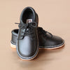  L'Amour Boys Black Leather Lace Up Shoes