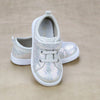 L'Amour Girls Natalie Metallic Silver Glittery Flexible Sneaker - Petitfoot.com