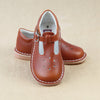 L'Amour Toddler Girls Cognac Leather T-Strap School Mary Janes - Petitfoot.com