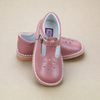 L'Amour Toddler Girls Vintage Rose Leather T-Strap School Mary Janes - Petitfoot.com