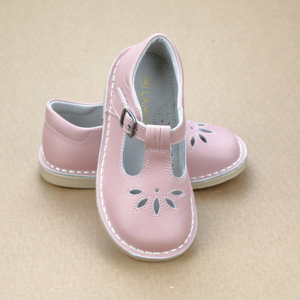 Sienna Toddler Girls Vintage Dusty Pink Mary Janes - Appleseed Classic Vintage Mary Janes