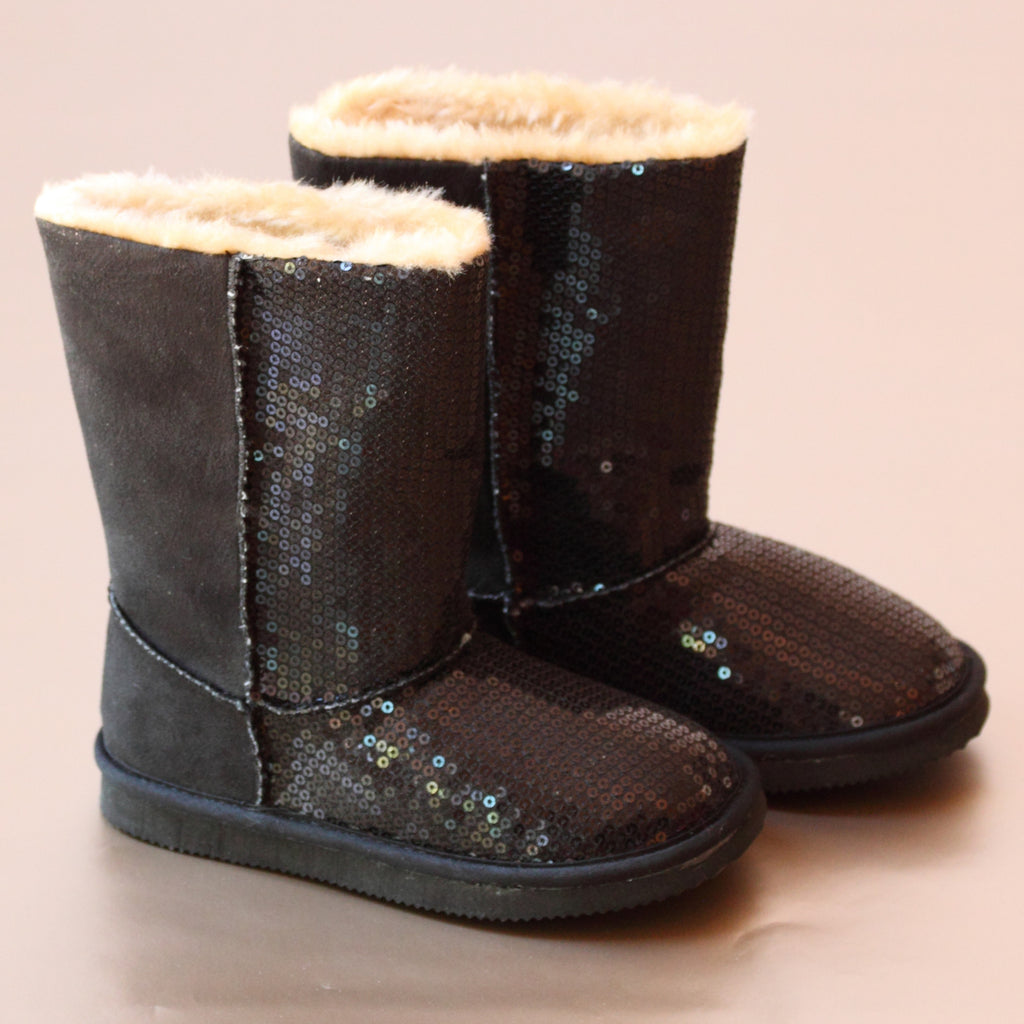 L Amour Girls Sequin Fashion Boot