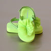 L'Amour Girls Lime Sequin Strapped Flip Flop
