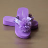 L'Amour Girls Purple Sequin Strapped Flip Flop