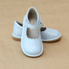 Toddler Girls Pearl Ice Blue Elsa Frozen Scalloped Stitch Down Mary Jane by L'Amour Shoes - Petitfoot.com