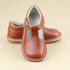 Toddler Girls Frances Cognac English T-Strap Leather Stitch Down School Mary Jane - Petitfoot.com