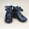 Stellina Toddler Girls Brogue Lace Up Boot - Girls Patent Black Holiday Boot