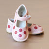 Angel Girls Red Leather Polka Dot Pink Mary Jane