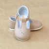 Angel Baby Girls Latte Scalloped Perforated Mary Jane - Petitfoot.com