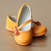 L'Amour Girls Tangerine Candy Ribbon Leather Mary Jane