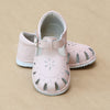 Angel Baby Girls Shelby Caged Pink Leather Sandal - Petitfoot.com