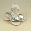 Lara Girls Classic Retro Champagne Buckled Sandal - Petitfoot.com