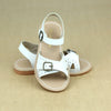 Lara Girls Classic Retro White Buckled Sandal - Petitfoot.com