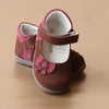 L'Amour Girls Brown Bow Cut Out Nubuck Mary Jane
