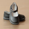 L'Amour Girls Black Classic Stitch Down Mary Jane