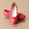 L'Amour Girls Red Quilted Flat