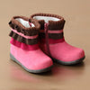 L'Amour Girls Knit Collar Fuchsia Boot