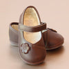 Angel Baby Girls Brown Kimono Flower Mary Jane