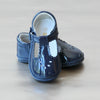 Angel Baby Girls Patent Navy Scalloped Perforated Mary Jane