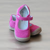 L'Amour Girls Fuchsia Brogue Detail Mary Jane