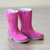 L'Amour Girls Fuchsia Tall Flower Boot