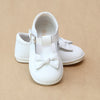Angel Baby Girls White Minnie Classic T-Strap Bow Mary Jane - Petitfoot.com