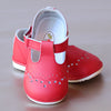 Angel Baby Girls Red T-Strap Leather Mary Janes