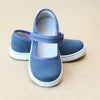 L'Amour Girls Jenna Chambray Playground Canvas Mary Janes - Petitfoot.com