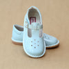 L'Amour Girls Joy Patent Sky Blue T-Strap Mary Janes - Petitfoot.com