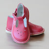 L'Amour Girls Nouveau Classic T-Strap Red Leather Mary Jane