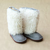 L'Amour Girls Gray Faux Shearling Boots - Petitfoot.com