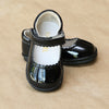 Angel Baby Girls Patent Black Scalloped Leather Mary Jane - Petitfoot.com
