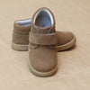L'Amour Boys Parker Brown Nubuck Leather Chukka Boot with Velcro Strap - Petitfoot.com